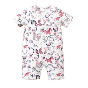 Good Quality Custom And Stock 100% Cotton Baby Onesie Jumpsuit Low Price Baby Romper for Summer