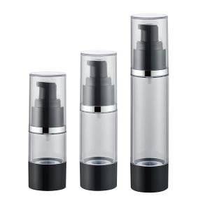 Quality 15ml 30ml 50ml Non Spill AS Airless Serum Pump Bottles for sale
