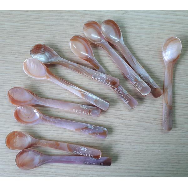 Special Color Brown Natural Mother Of Pearl Caviar Spoon 4.7 Inch And 5.1'' Available