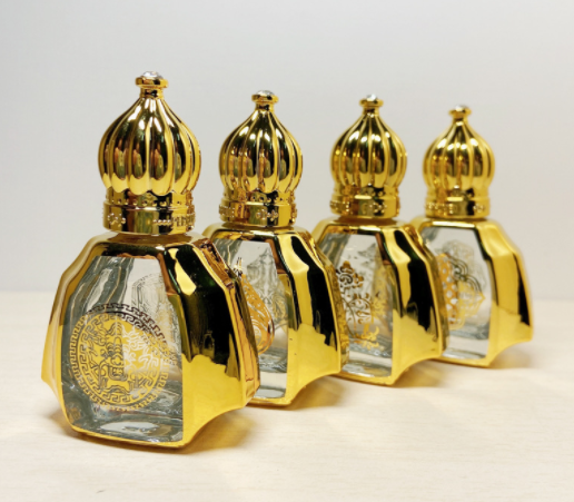 Portable Glass Roller Balls For Essential Oils High End Gold Perfume 10ml