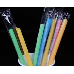 Quality The coarse coloful plastic stright drinking straws for sale