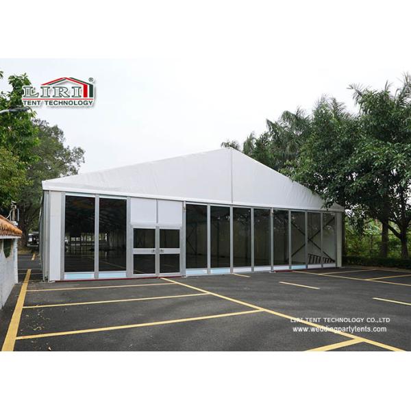Buy White Banquet Catering Luxury Wedding Tents Big With Glass Walls at wholesale prices