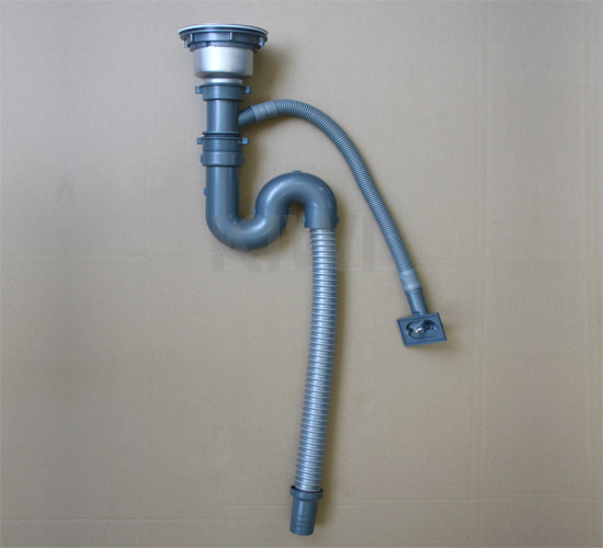 DIY Kitchen Sink Accessories Round Single Basket Strainer With Plastic Pipe