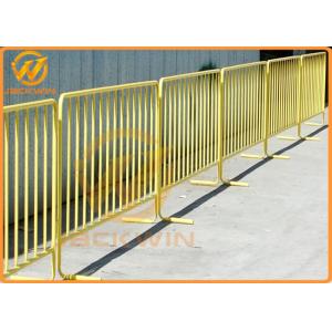 Quality Road Safety Flat Foot Metal Galvanized Crowd Control Temporary Pedestrian Barrier for sale