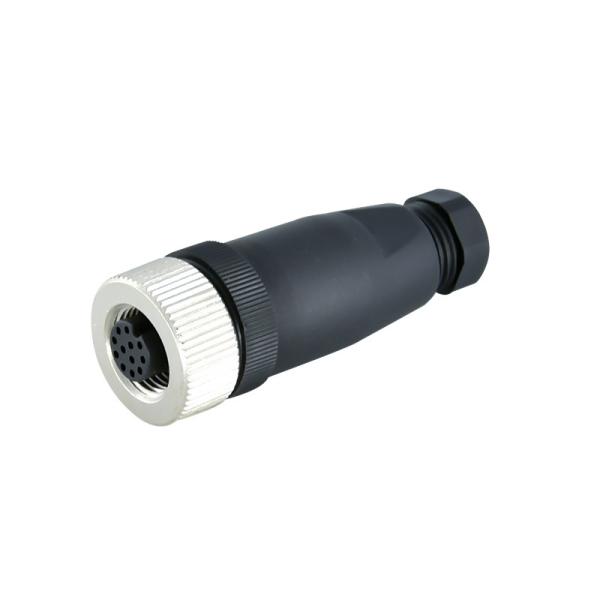 Buy Straight Female M12 Waterproof Connector 17 Pin Plastic Assembly at wholesale prices