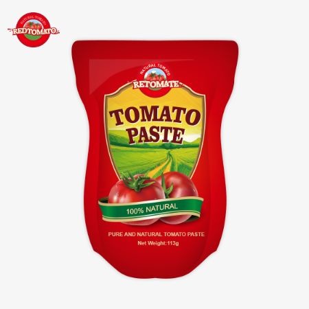 Tomato Paste Factory Produces 113g Stand-Up Sachets Following ISO HACCP BRC And
