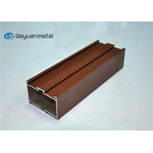 Quality Red Powder Coated Wood Grain Aluminum Profiles For Construction for sale