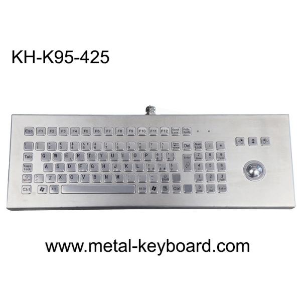 Buy Rugged Desktop Metal Industrial Keyboard With Trackball at wholesale prices