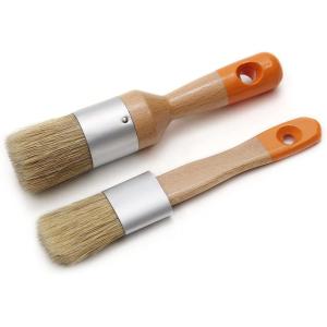 Bristle Burlywood Wax Paint Brush For Chairs Chalk Painting