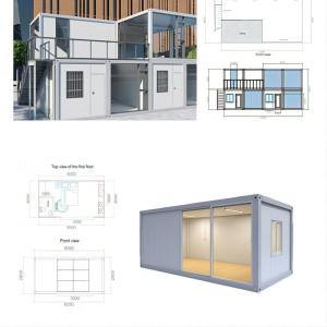 Office Luxuriant 20ft Luxury Duplex 3 Bedroom Steel Structures Prefabricated