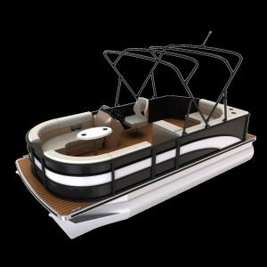Quality Seagrass / EVA Floor Electric 15 Foot Pontoon Boat 2.3m Width for sale