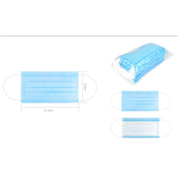 PPE Tattoo Accessories 3 Ply Face Mask With Comfortable Earloop