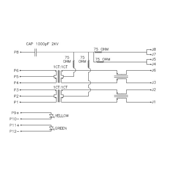 JD2-0010 Shielded Rj45 Jack / Straight Rj45 Pcb Jack 8P8C Connector For PC