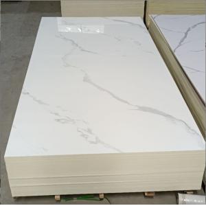 China Glossy Marble Finish Bamboo Charcoal Board Veneer Wall Panel Modern Style on sale