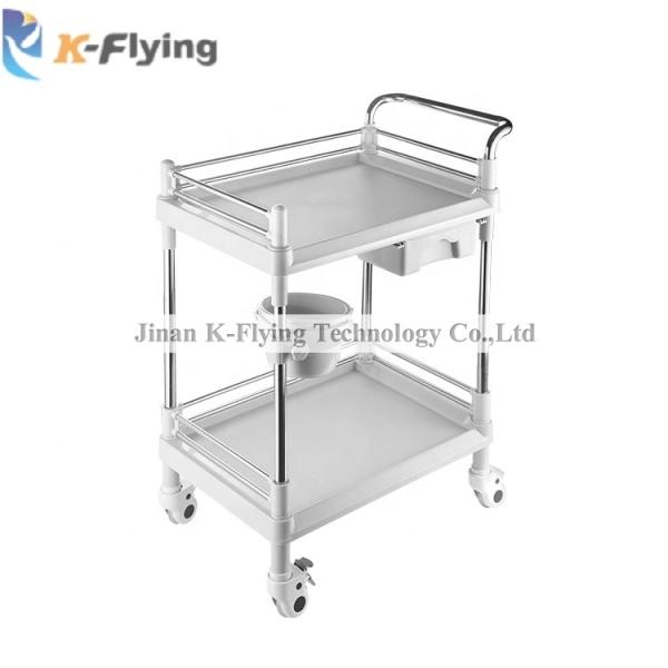 Clinical ABS Plastic Two Layers Instrument Treatment Medical Trolley