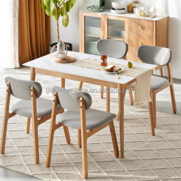 Exquisite Rectangular Dining Table and Chair Combination for Living Room General Home Furniture