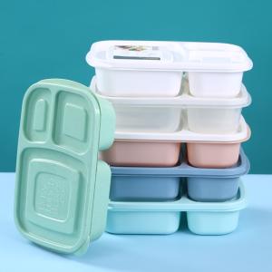 Takeaway 3 Compartment 119g Microwave Plastic Lunch Box