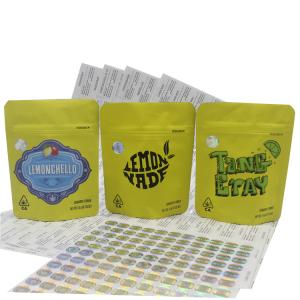 OEM Matte Body Scrub Pouch Mylar ziplockk 3.5g Packaging Pouches