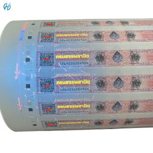 Anti Counterfeit Tax Stamp Sticker Customized Security Paper With Adhesive