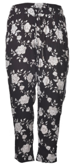 Buy Beautiful Flower Print Straight Leg Trousers In OEM Available at wholesale prices