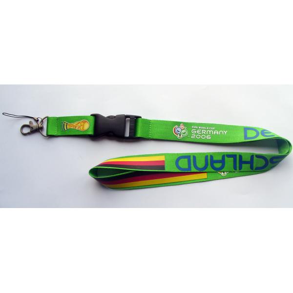 Customized Flat Polyester 90cm Silk Screen Lanyards Decoration Eco - Friendly