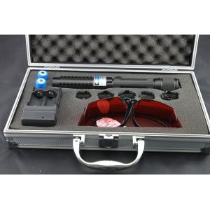 445nm 1000mw blue laser pointer flashlight with rechargeable battery and goggles