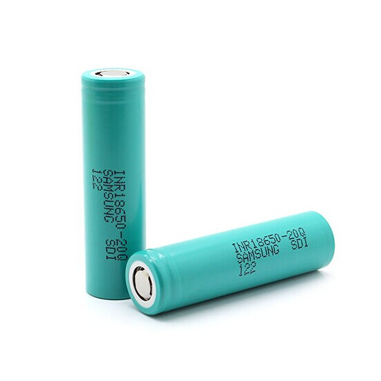 Buy Samsung INR18650-20Q 2000mAh (green) flat top 3.7V Li-ion rechargeable battery cells Authentic 18650 batteries at wholesale prices