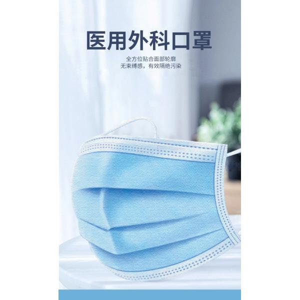 Buy Disposable Antibacterial 3 Ply Full Earloop Medical Face Masks at wholesale prices