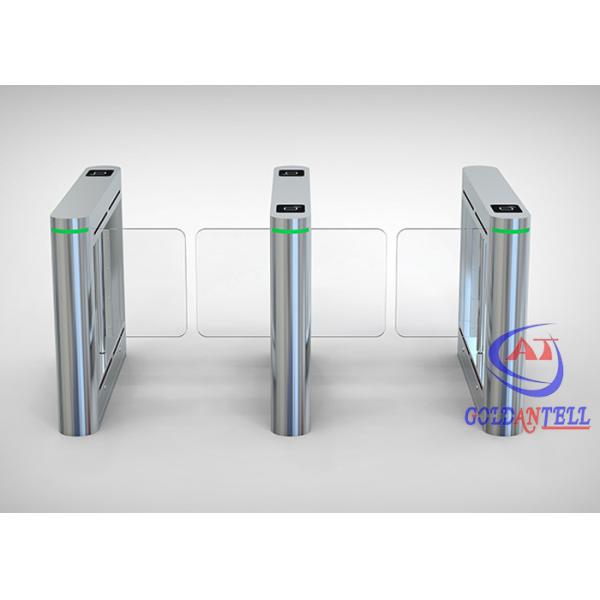Indoor/Outdoor Double Wing Pedestrian Turnstile Gate 900mm Width Stainless Steel