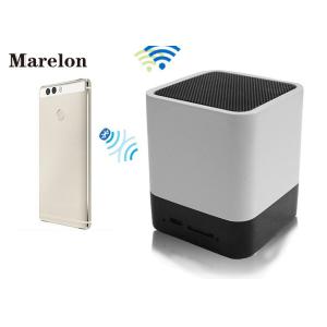 Quality White Mini Desktop Alarm Clock Bluetooth Speaker , Wireless Sound Box With LED Screen for sale