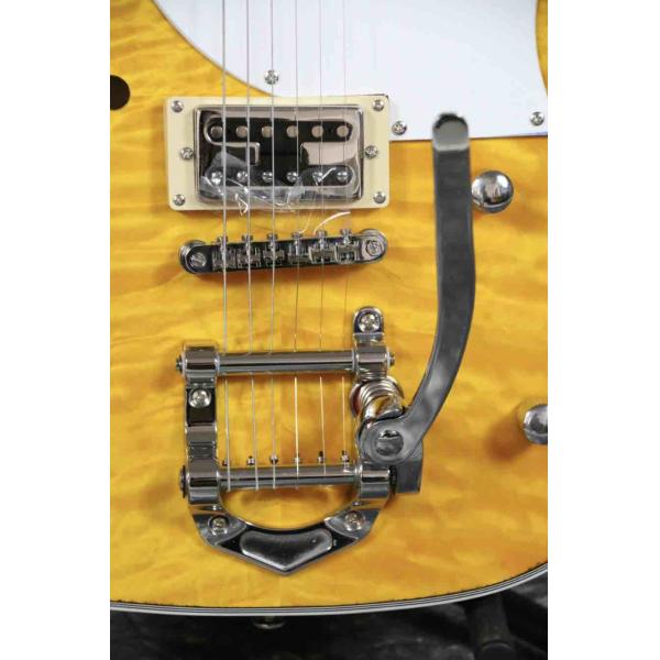 2019 Grand Special F Hole TL Electric Guitar Quilted Maple Abalone Inlay Bigsby Shipping Cost