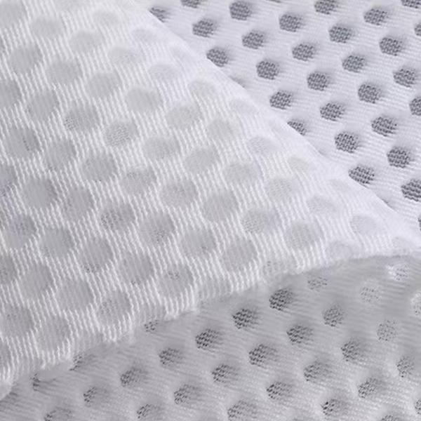 Knitted Breathable 3D Mesh Fabric Polyester Air Mesh Fabric High Flexibility For Shoes