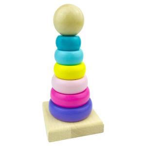 5.51in Wooden Montessori Baby Toys Beech Wood Teether