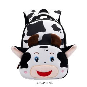 Cow Waterproof Kids Backpack Cartoon 3D Animal Kindergarten Girls Fashion