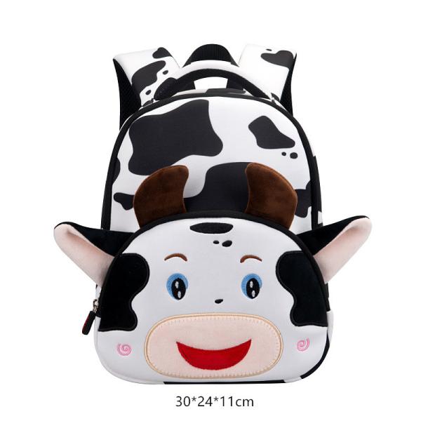 Cow Waterproof Kids Backpack Cartoon 3D Animal Kindergarten Girls Fashion