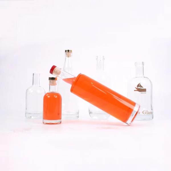 500ml 750ml Glass Bottle for Vodka Gin Whiskey Hot Stamping Customized Packaging