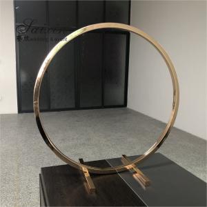 ZT-354 New wedding centerpieces gold metal round arch flower stand for event
