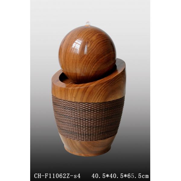 Buy Ball Wood Rattan Effect Water Fountain at wholesale prices