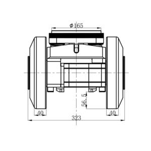 Diameter 240mm AGV Steering Drive Wheel Integrated 200W Differential Drive