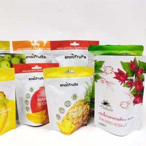Smell proof reusable food mylar stand up snack plastic packaging bag with hang