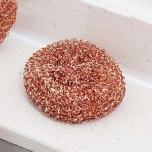 Pure Copper Wire Spiral Scourer Kitchen Cleaning Ball 20g/pc