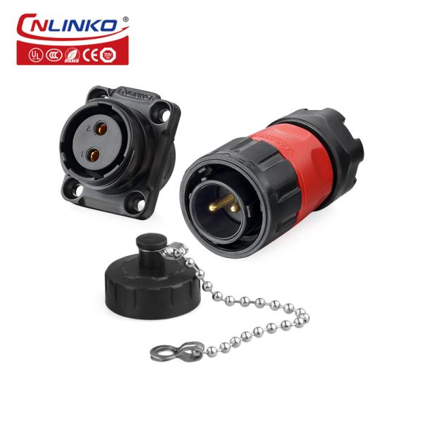 Buy CNLINKO 20A Machine Electrical Wire Connector 2 Pin Waterproof Cable Plug Socket PBT Plastic M20 Circular Connector at wholesale prices