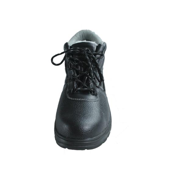 Safety Mid Shoe Black PU/PU Outsole Lace-up Shoes With Lace-up Closure Work Boots Steel Toe