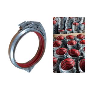 Quick Release Galvanized Pipe Clamp With Lock And Red Rubber