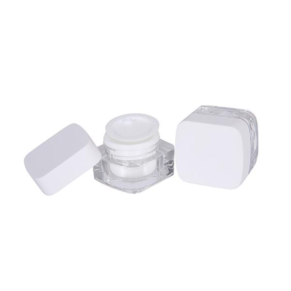 Buy Transparent Square Acrylic 5g Mini Cosmetic Containers at wholesale prices