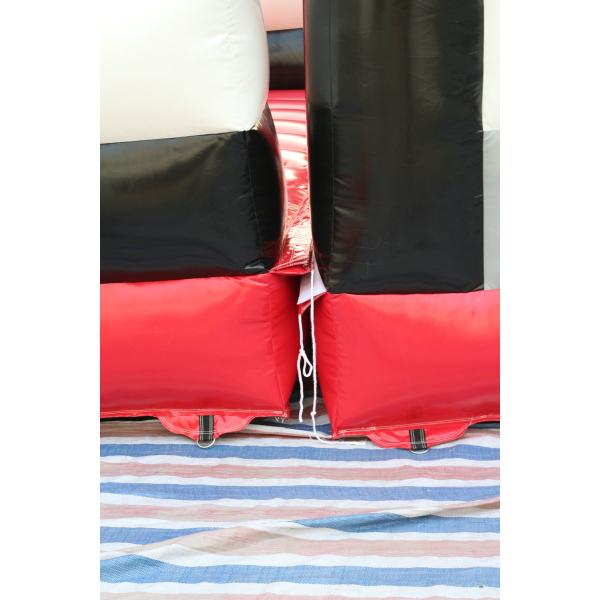 Giant Inflatable Obstacle Slide Park Play Park On Land Logo Painting