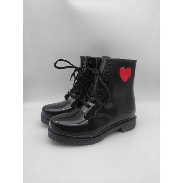 Multi Colored PVC Martin Women's Rain Boots Light Weight Waterproof Ankle Boots