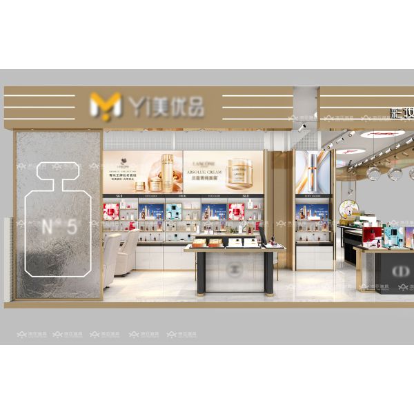 BKC011 Beauty Display Rack Skincare Kiosk Beauty Exhibition Booth for Retail Store Decoration