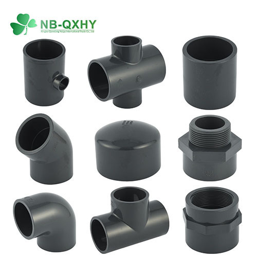 Gray DIN Pn16 Plastic PVC Pipe Fitting Water Supply Pipe Tube Fitting
