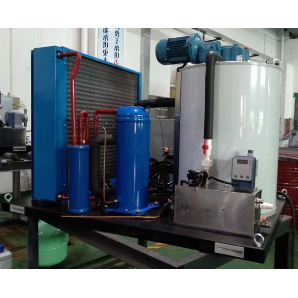 Durable Seawater Flake Ice Machine With Aluminum Brass Anticorrosion Seawater